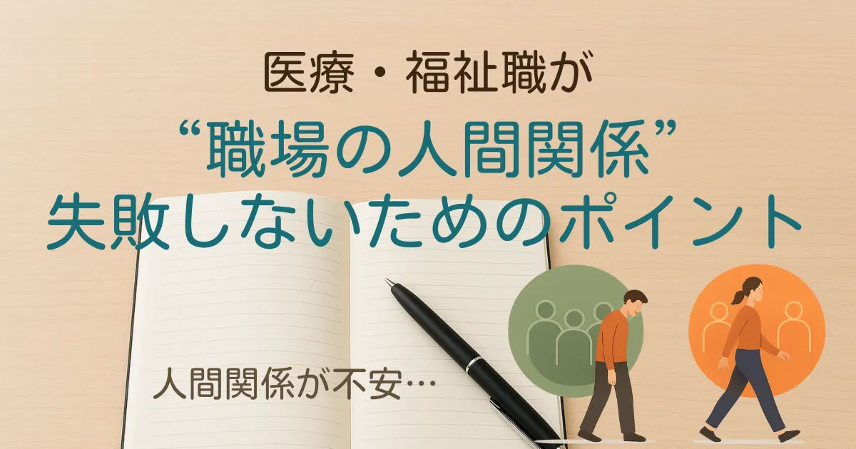 看護師や介護職が人間関係で失敗しないためのポイント